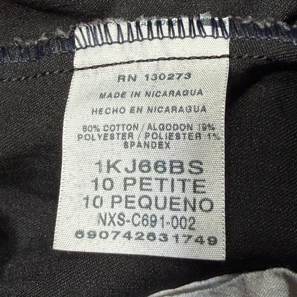 Vintage Chic Black‎ Comfort Legging Pants Size 10P Cotton Blend 90s High Waist